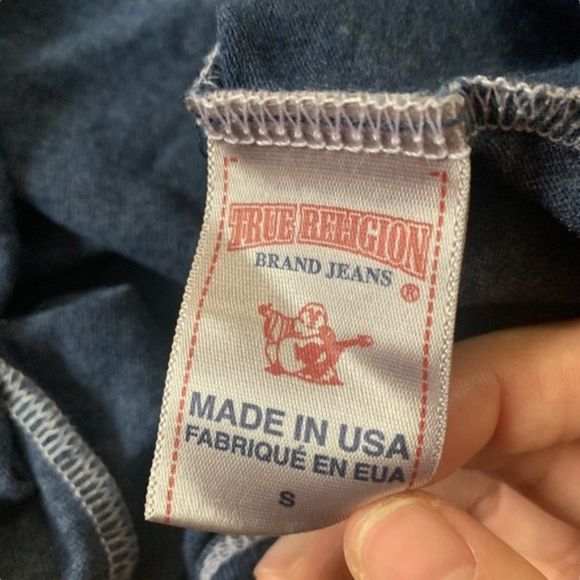 Men’s True Religion Blue Tshirt Size Small - Picture 8 of 11